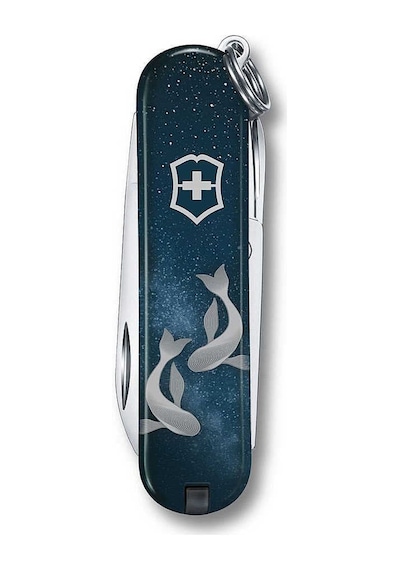 Victorinox 0.6223.2pıs Classic Sd Zodiac Signs 58mm Kamp Çakısı, Balık Burcu Mavi