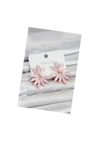 Pembe Renk Kristal Taşlı Lotus Model Kadın Küpe Tj-bkp11915 Evimdeyokyok