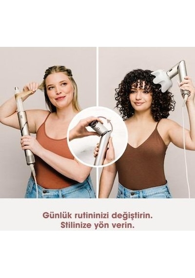 Shark Flexstyle 5in1 Stone Saç Şekillendirme Seti Gümüş