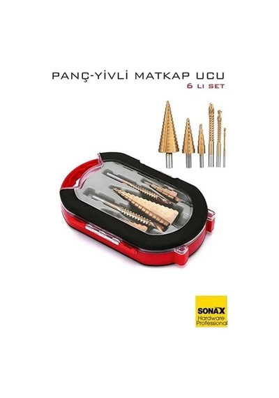 6'lı Titanyum Kaplama Kademeli Panç Matkap Ucu Seti Metal, Ahşap Ve Plastik İçin