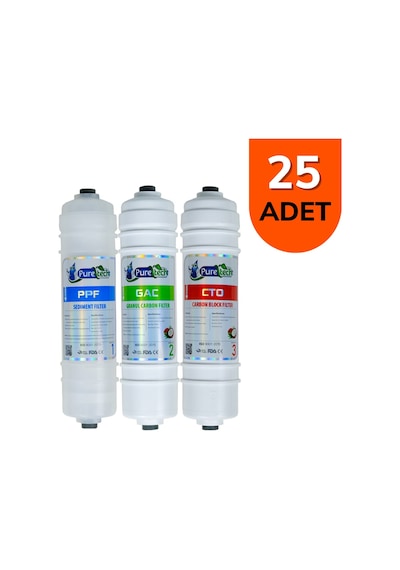 Aquames - 25 Takım Puretech Toptan Filtre seti