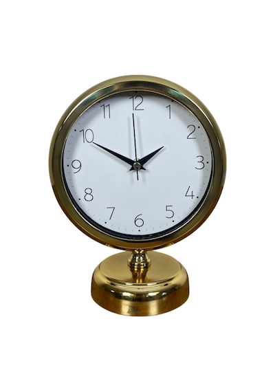 Golden Time 25 X 20 Cm Metal Masa Saati Gold
