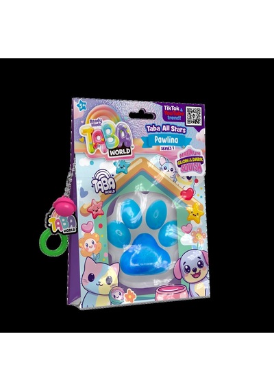 Taba World Pawlina Glow Paw İzli Squishy Oyuncak Seri 1 Pom Pomlu Ve Anahtarlıklı Hayvanlar