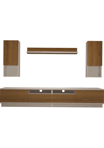Decoraktiv Trendstyle 5220das Mdf Tv Ünitesi Tv Sehpası - Beyaz Pera Beyaz - Meşe