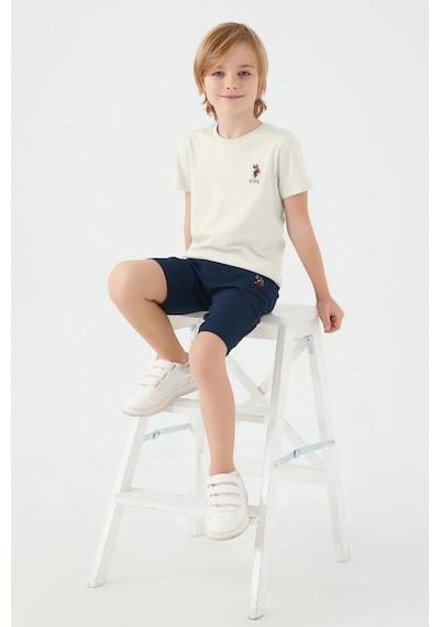 U.S. Polo Assn. U.s. Polo Assn Light Blue Krem Erkek Çocuk Bermuda Takım 5274-43530 Krem