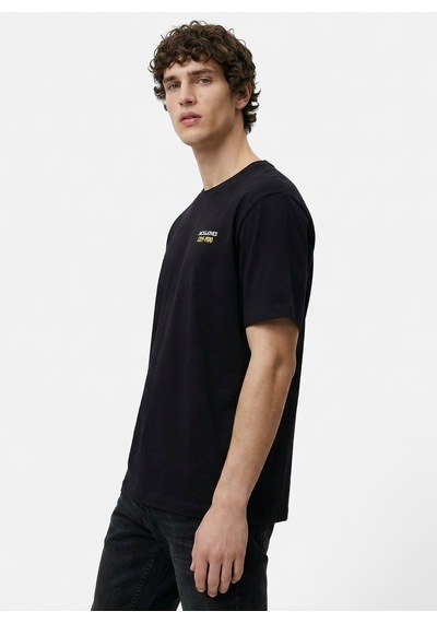 Jack & Jones Siyah Erkek %100 Pamuk T-shirt 12306235 Jorclub Tee Ss Crew Trss26