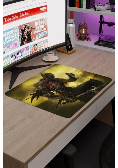 Dark Souls Kaymaz Dikişli Kauçuk Oyuncu Mousepad V3 - 48x40 Xl Gaming Mouse Pad Fare Altlığı