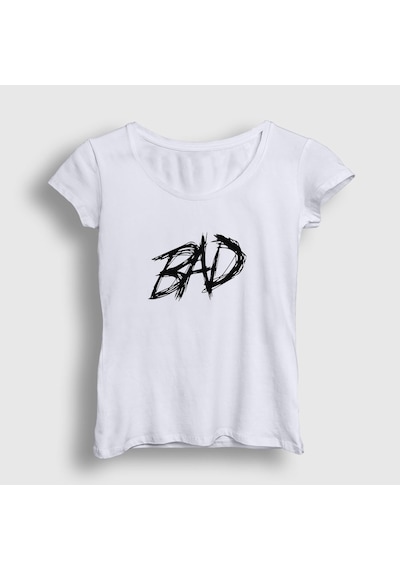 Presmono Kadın Bad Xxxtentacion T-shirt Beyaz