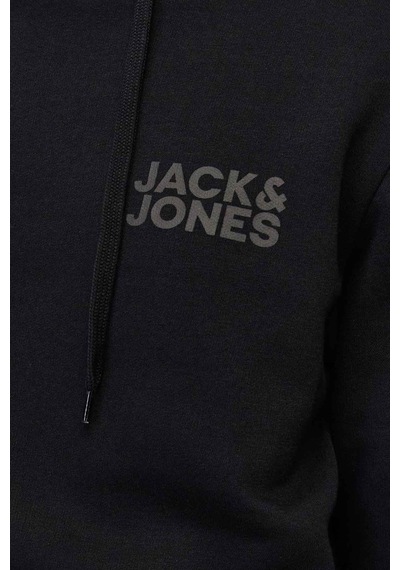 Jack & Jones Jjecorp Logo Sweat Hood Siyah Erkek Sweatshirt 000000000102016884 Siyah