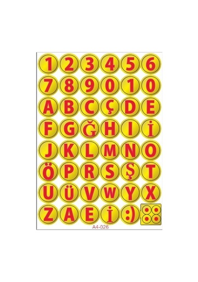 A4 Sticker 026 Tek Paket Çoklu Sticker Standart