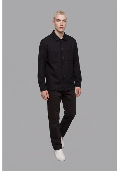 Defacto Regular Fit Çift Cepli Gömlek Ceket H6548ax26aubk81 Siyah-bk81
