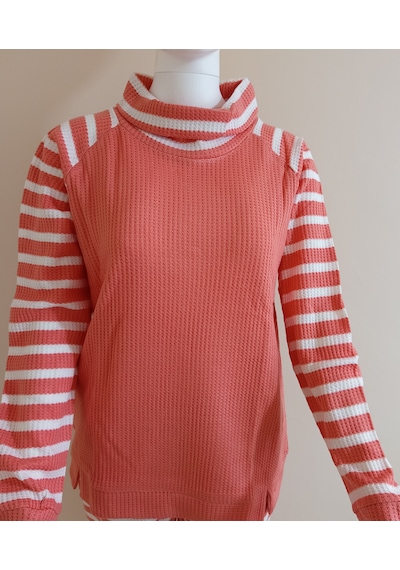 Kolları Çizgili Turuncu Pijama Takımı Dowry