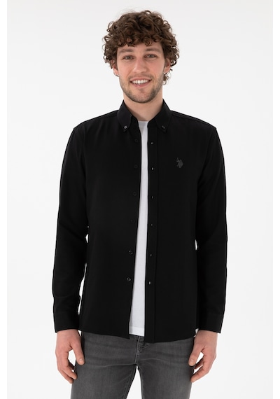 U.s. Polo Assn. Erkek Siyah Gömlek Basic 50306338-vr046 Siyah