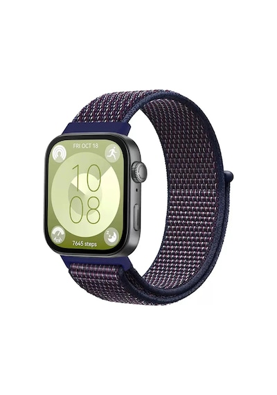 Newface - 718 - Huawei Fit 4 Hasırlı Cırtcırtlı Kordon - Glblseme - - Mavi-beyaz