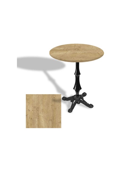 Çipa 1012 Döküm Ayak Yuvarlak Masa Çap 90cm - Werzalit, Wermodin Ve Allzalit Tabla - Avalone Pine Çok Renkli