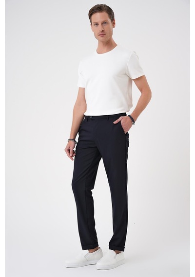 Efor Comfort Fit Beli Lastikli Lacivert Jogger Pantolon P 1184 Lacivert