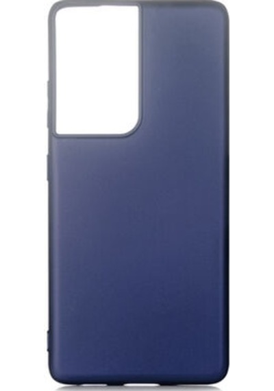 Samsung Galaxy Uyumlu S21 Ultra Kılıf Esnek Yapılı İnce Slim Silikon Kapak Ryc/premier Lacivert