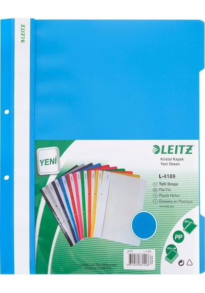 Leitz Mavi Plastik Dosya 50 Li Paket
