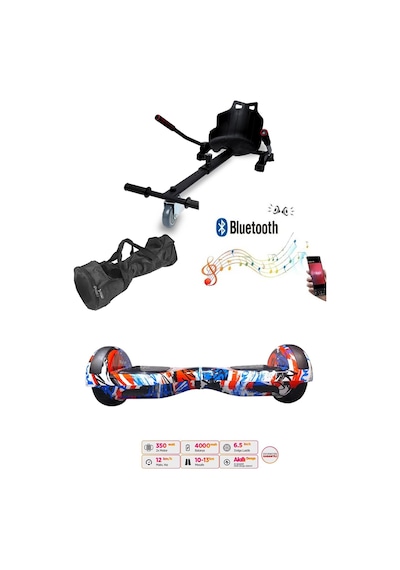 Citymate Elektrikli Kaykay Hoverboard Akıllı Denge 6.5 Inch + Hoverkart + Çanta Extrem Paket D09