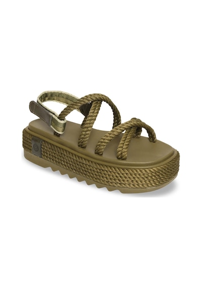 Bohonomad Tahiti Chunky Platform Kadın Sandalet - Haki