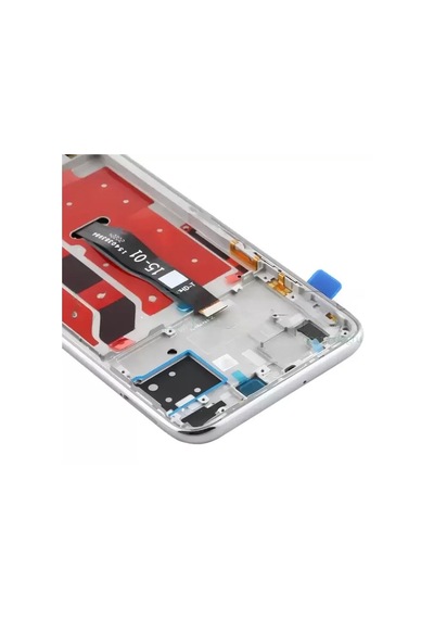 Tkgz - P40 Lite Uyumlu Servicepack Lcd Ekran Dokunmatik Gümüş Full Çıtalı