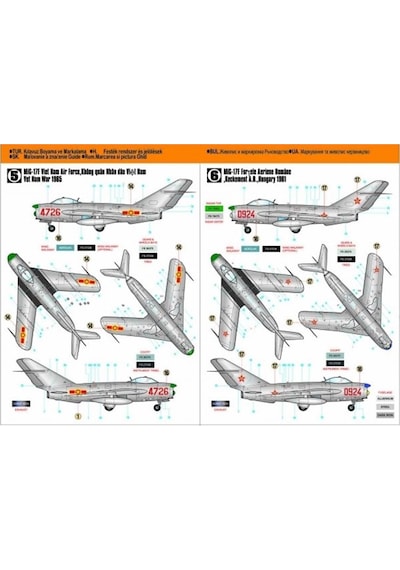 Mistercraft F003 1/48 Mig-17pf Radar Fresco Savaş Uçağı Plastik Model Kiti-49664