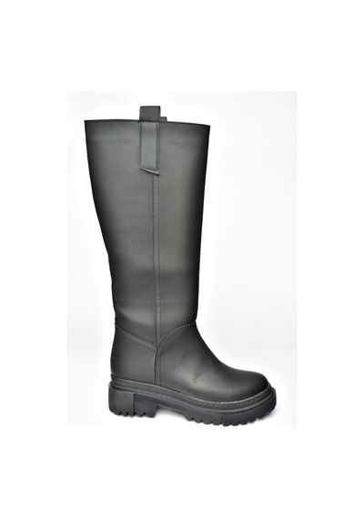 Fox Shoes R973201109 Siyah Kalın Tabanlı Kadın Çizme Siyah
