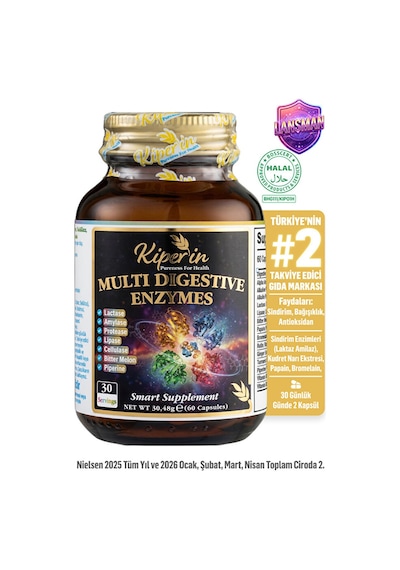 Kiperin Multi Digestive Enzymes Laktoz & Gluten İntolerans | 60 Kapsül