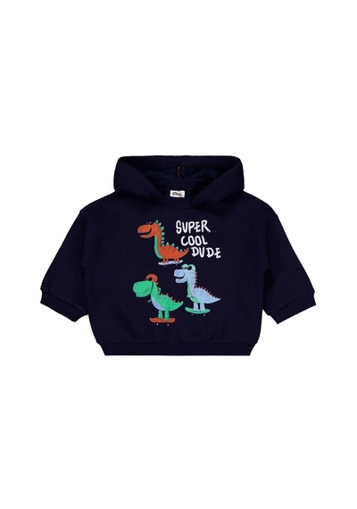 Civil Baby Dinozor Baskılı 6-18 Ay Takım - Lacivert Koyu Lacivert