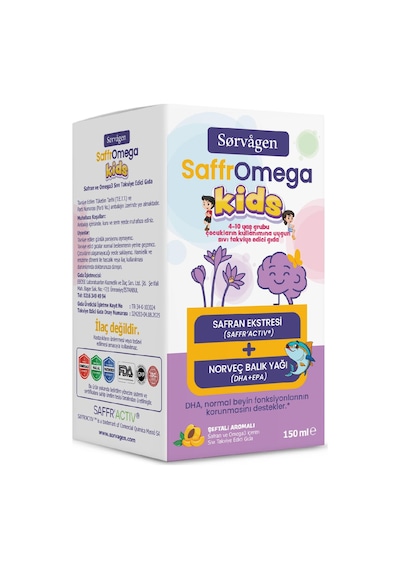 Sorvagen Saffromega Kids Safran Ve Omega3 -150 Ml
