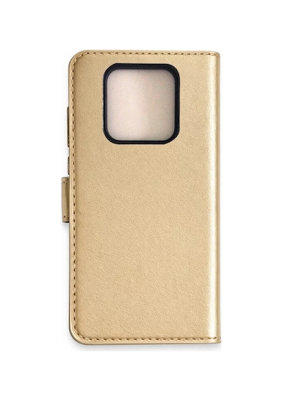 Newface Tecno Camon 16 Prime Trend S Plus Kapaklı Kılıf - Gold Altın
