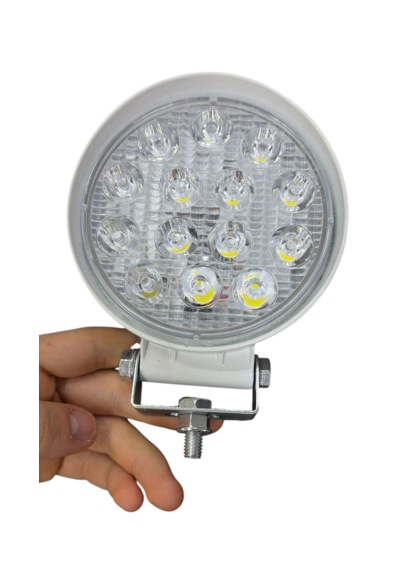 5 Adet Off Road Sis Farı Çalışma Lambası Beyaz Kalın Kasa 14 Led Yuvarlak Su Geçirmez Sis Lambası Br888 -