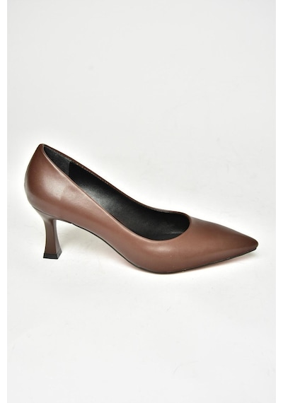Fox Shoes T676032009 Kahverengi Kalın Topuklu Kadın Ayakkabı Kahverengi