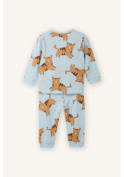 Defacto %100 Pamuklu Kaplan Desenli 2'li Pijama Takımı Erkek Bebek G8834A526SP