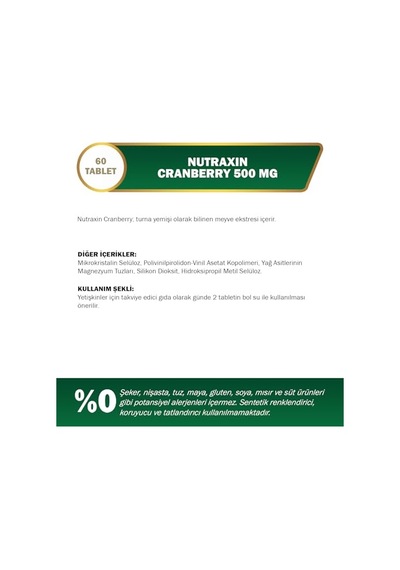 Nutraxin Herbal Cranberry 500 Mg 60 Tablet