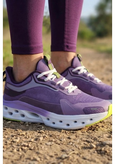 In Step Air-stride Pro: Nefes Alabilen Ve Yüksek Tabanlı Kadın Günlük Yürüyüş Ayakkabısı Mor
