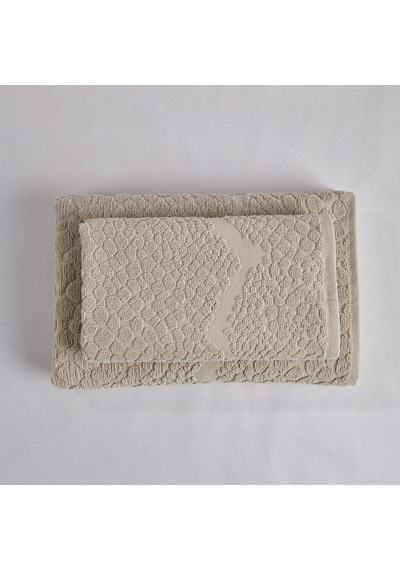 Velune Pamuk Banyo Havlusu Bej 90x150 Cm Çok Renkli