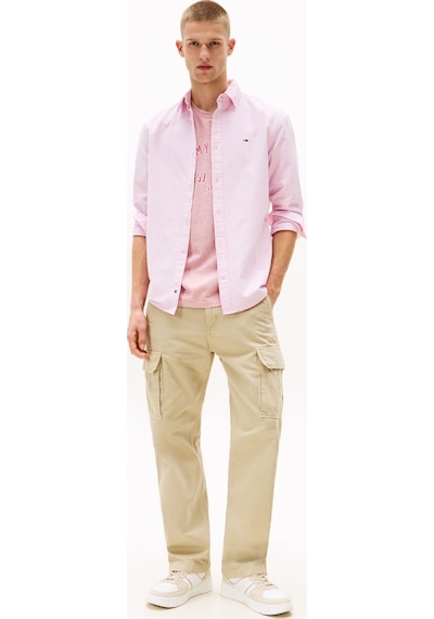 Tommy Hilfiger Tjm Reg Oxford Shırt Ext Erkek Pembe Gömlek - Dm0dm21298