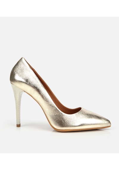 Hotiç Kadın Deri Gold Yüksek Topuklu Stiletto Çok Renkli