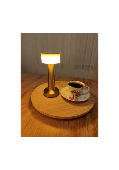 Ct-8436 Tek Anahtarla 3 Renk, Renk Masa Lambası Altın