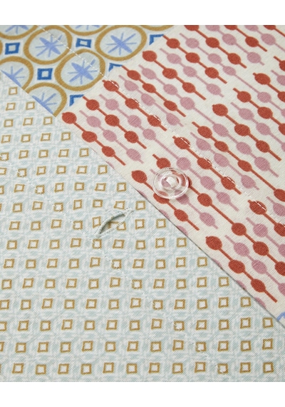 English Home Patchform Kolay Ütülenir Çift Kişilik Nevresim Seti 200x220 Cm Mavi Bordo