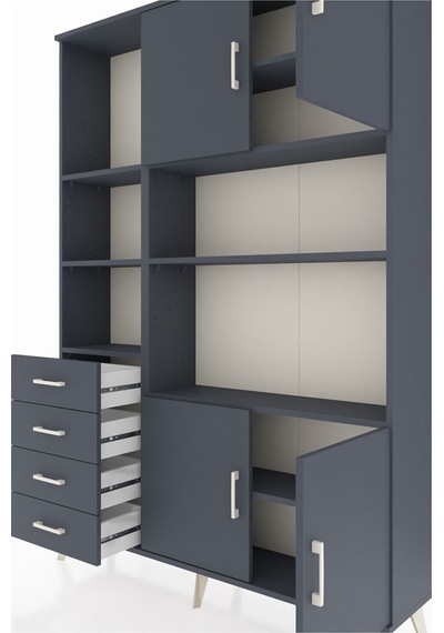 Arges Dolap 8 Raflı 4 Çekmeceli 4 Kapaklı 132x30x195 Antrasit-antrasit/antrasit Antrasıt/antrasıt Arges Dolap 8 Raflı 4 Çekmeceli 4 Kapaklı 132x30x195 Antrasit-antrasit/antrasit Antrasıt/antrasıt