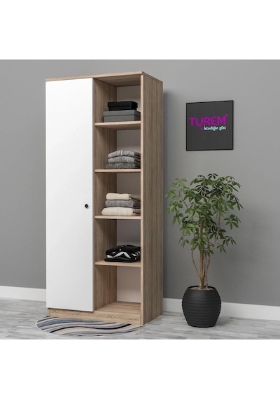 Mehtap 1 Kapılı 1 Raflı Gardrop Mdf Siyah Mehtap 1 Kapılı 1 Raflı Gardrop Mdf Siyah