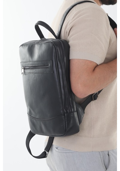 Erzeno Hakiki Deri Laptop & Evrak Çantası - Siyah Unisex İş Çantası Siyah Sırt - 761747751 Siyah Sırt