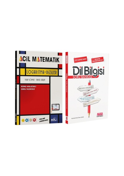 Acil Yayınları Tyt Logaritma Diziler Ve Akm Dil Bilgisi Soru Bankası Seti 2 Kitap