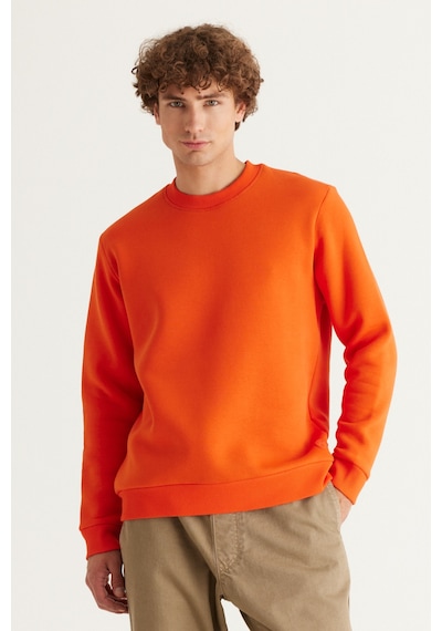 AC&Co / Altınyıldız Classics Erkek Turuncu Standart Fit Normal Kesim İçi Polarlı Bisiklet Yaka Sweatshirt Turuncu AC&Co / Altınyıldız Classics Erkek Turuncu Standart Fit Normal Kesim İçi Polarlı Bisiklet Yaka Sweatshirt Turuncu