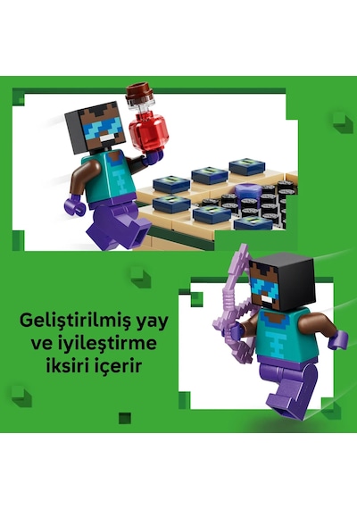 LEGO® Minecraft® Nether ve End Geçidi Yolculuğu 21584 -7 Yaş ve Üzeri Çocuklar için Minifigür İçeren Oyuncak Yapım Seti(192 Parça)