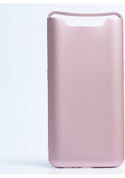 Samsung Uyumlu Galaxy A80 Kılıf Zore Premier Silikon Kapak Rose Gold
