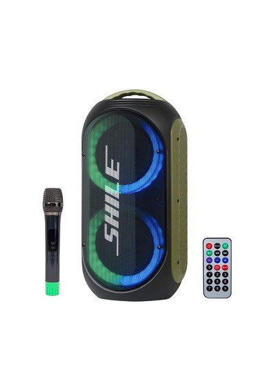 Shile Sl-2019 Taşınabilir Profesyonel Bluetooth Parti Hoparlörü 30w Güçlü Ses, Kablosuz Mikrofon Ve Rgb Işı