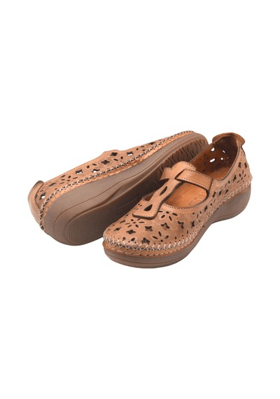 Kadın Comfort Deri Sandalet Taba 25190242y Taba